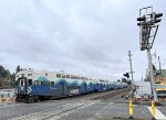 One of the older Sounder Cab Cars trails on southbound Sounder Train # 1507 through Kent.